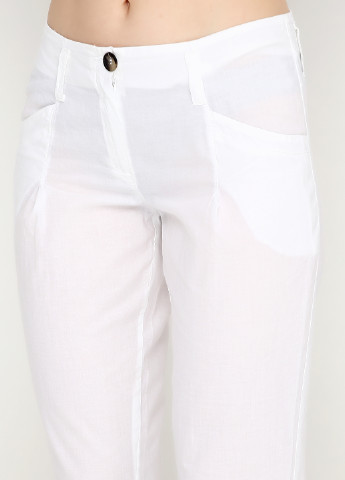 Белые кэжуал демисезонные брюки Mado