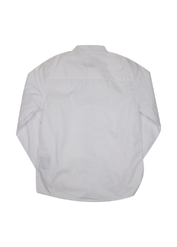 Белая кэжуал рубашка однотонная Liberto