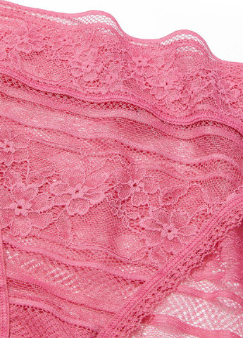 Трусики Victoria's Secret слип однотонные розовые домашние полиамид