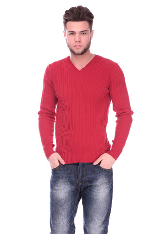 Красный демисезонный пуловер пуловер VD One