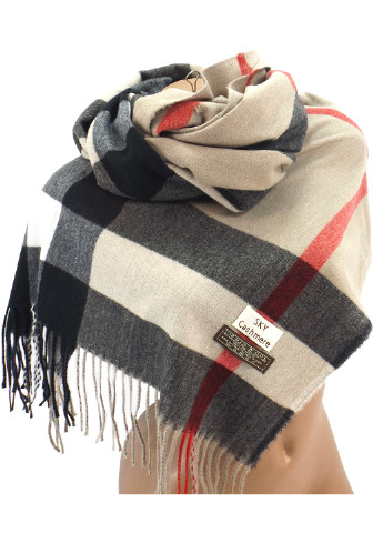 Жіночий вовняний шарф Sky Cashmere Burberry, бежевий LuxWear S176003 (225001114)
