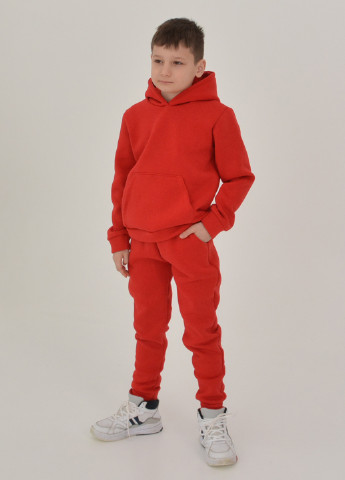 Спортивный костюм (худи, брюки) Blanka однотонный красный хлопок, трикотаж