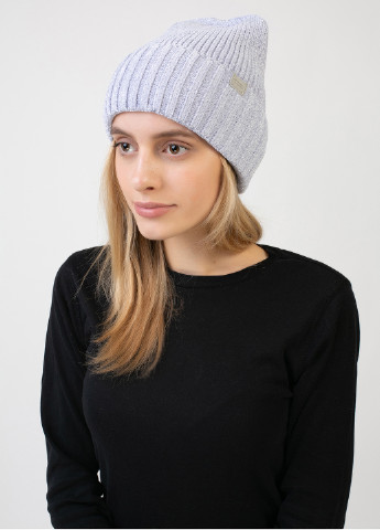 Высококачественная, мягкая, теплая зимняя женская шапка без подкладки 330011 Merlini бини однотонная голубая кэжуал велюр