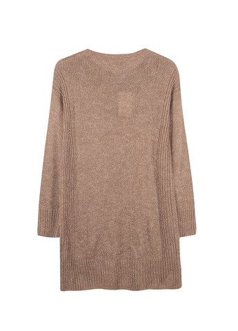 Коричневое кэжуал платье платье-свитер Jacqueline de Yong однотонное