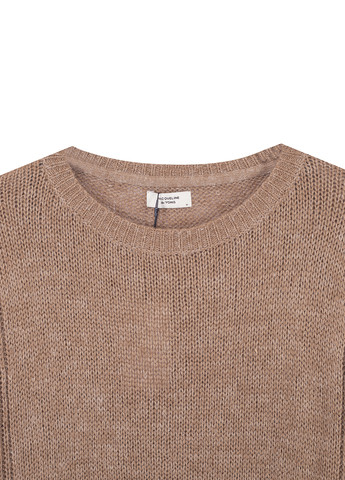 Коричневое кэжуал платье платье-свитер Jacqueline de Yong однотонное