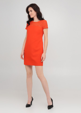 Оранжевое кэжуал платье Only однотонное