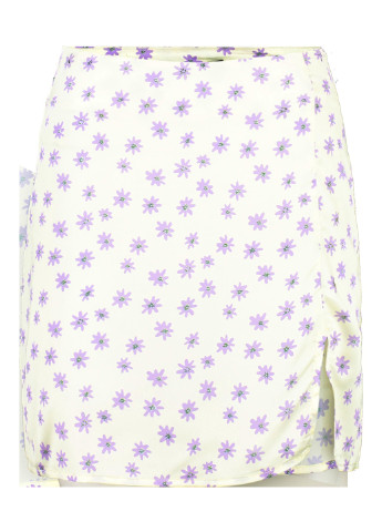 Молочная кэжуал цветочной расцветки юбка Boohoo