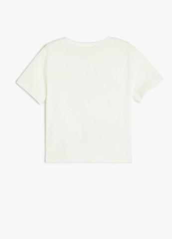 Белая демисезонная футболка KOTON