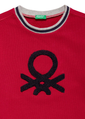 United Colors of Benetton свитшот логотип красный кэжуал