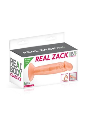 Фалоімітатор - Real Zack Flesh, TPE, діаметр 3,7см Real Body (251276888)