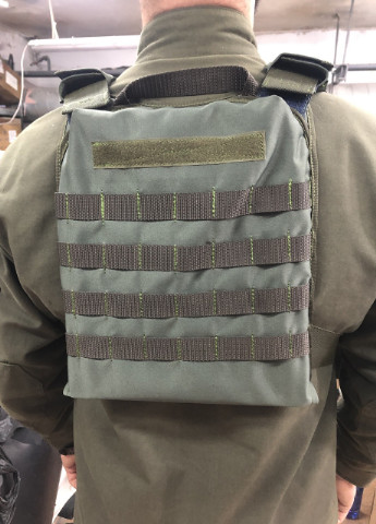 Плитоноска для военных со стропами MOLLE UkrCossacks 1.0 зеленая No Brand (253135495)