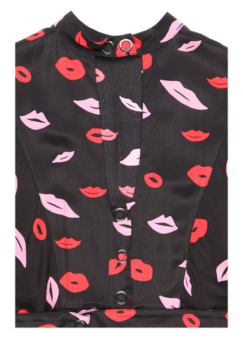 Черное кэжуал платье MINT&BERRY с рисунком