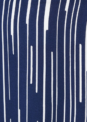 Темно-синяя кэжуал с геометрическим узором юбка KOTON а-силуэта (трапеция)