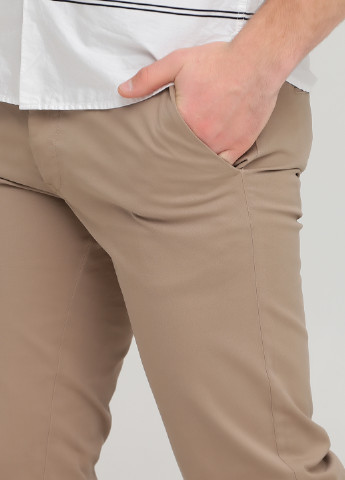 Бежевые кэжуал демисезонные зауженные брюки New Look
