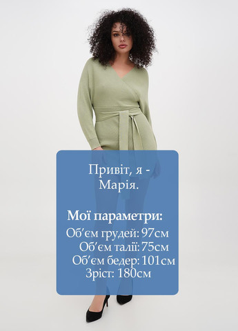 Оливкова кежуал сукня No Brand однотонна