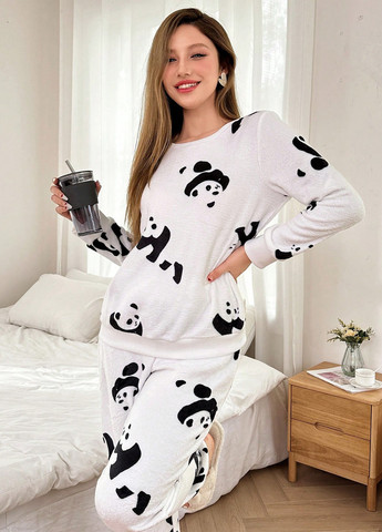Белая всесезон пижама (свитшот, брюки) свитшот + брюки SHEIN