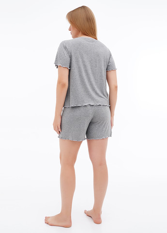 Сірий демісезонний комплект (футболка, шорти) Cotpark