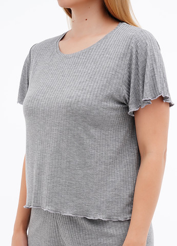 Сірий демісезонний комплект (футболка, шорти) Cotpark