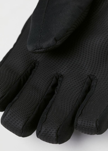 Перчатки H&M однотонные чёрные спортивные полиэстер