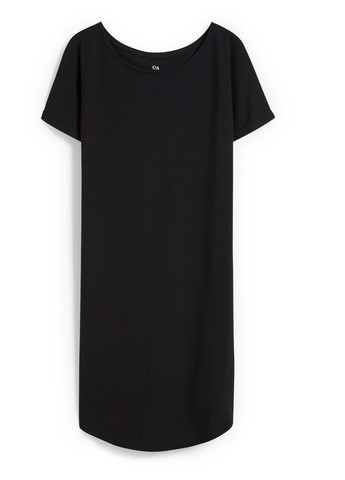 Черное кэжуал платье платье-футболка C&A однотонное