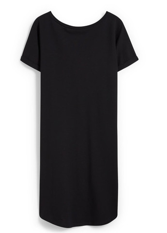 Черное кэжуал платье платье-футболка C&A однотонное