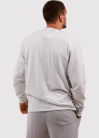 Лонгслів Port Company меланж світло-сірий кежуали трикотаж, поліестер, бавовна