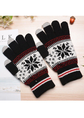 Перчатки ХоКо XoKo для сенсорных экранов ornament black/white (161292308)