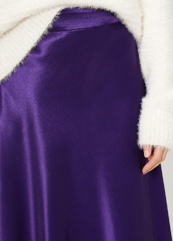 Фиолетовая кэжуал однотонная юбка KOTON а-силуэта (трапеция)