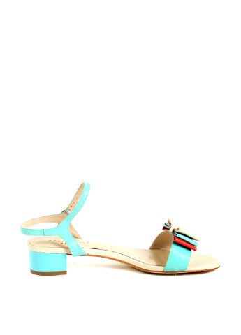 Бирюзовые босоножки Vasari с ремешком с бантом