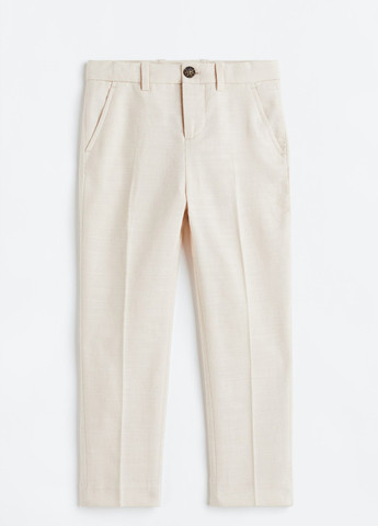 Светло-бежевые кэжуал демисезонные брюки классические H&M