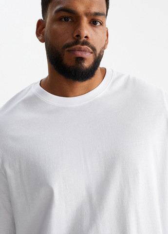 Лонгслів C&A однотонний білосніжний кежуали бавовна