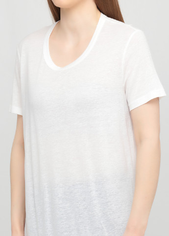 Молочная летняя футболка Massimo Dutti
