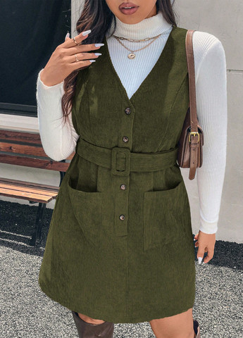 Демисезонный женский сарафан SHEIN однотонный