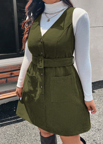 Демисезонный женский сарафан SHEIN однотонный