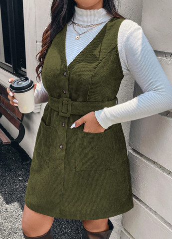 Демисезонный женский сарафан SHEIN однотонный