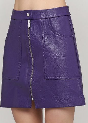 Фиолетовая кэжуал юбка Stradivarius а-силуэта (трапеция)