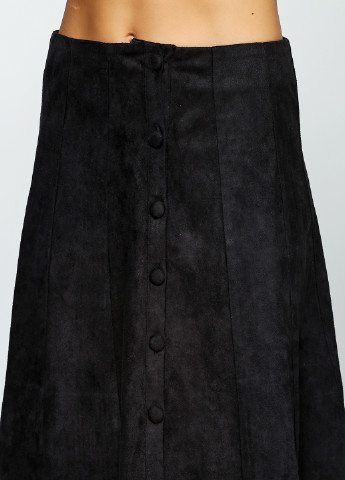Черная кэжуал однотонная юбка Francesca's а-силуэта (трапеция)