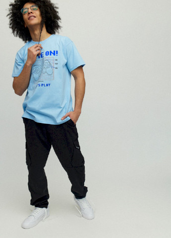 Голубая футболка мужская YAPPI