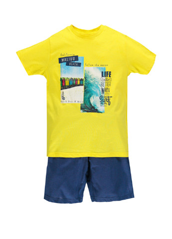 Желтый летний комплект (футболка, шорты) Brums