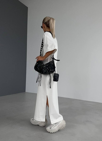 Білий кежуал сукня сукня-футболка No Brand однотонна