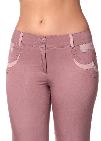 Розово-лиловые кэжуал летние прямые брюки Ut