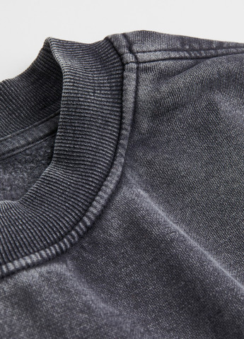 Темно-сірий світшот H&M напис без декору (314704510)