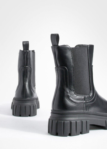 Осенние ботинки челси Boohoo без декора из искусственной кожи