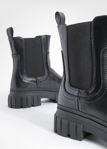 Осенние ботинки челси Boohoo без декора из искусственной кожи