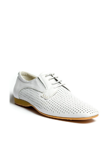 Кэжуал белые мужские туфли Tezoro на шнурках