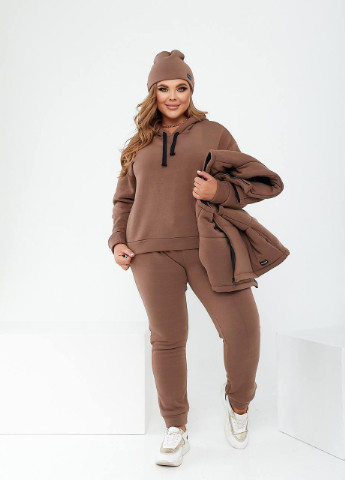 Женский прогулочный трикотажный костюм четверка капучино р.42/44 376947 New Trend (256030244)
