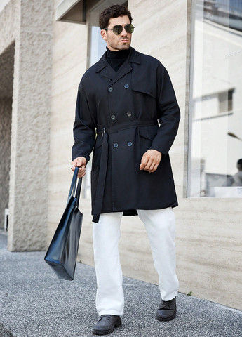 Плащ SHEIN тренчкот на гудзиках прямий (341735375)