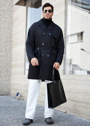 Плащ SHEIN тренчкот на гудзиках прямий (341735375)