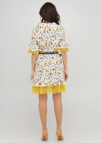 Комбинированное кэжуал платье рубашка Ladyform