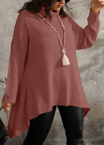 Теракотовий зимовий светр SHEIN